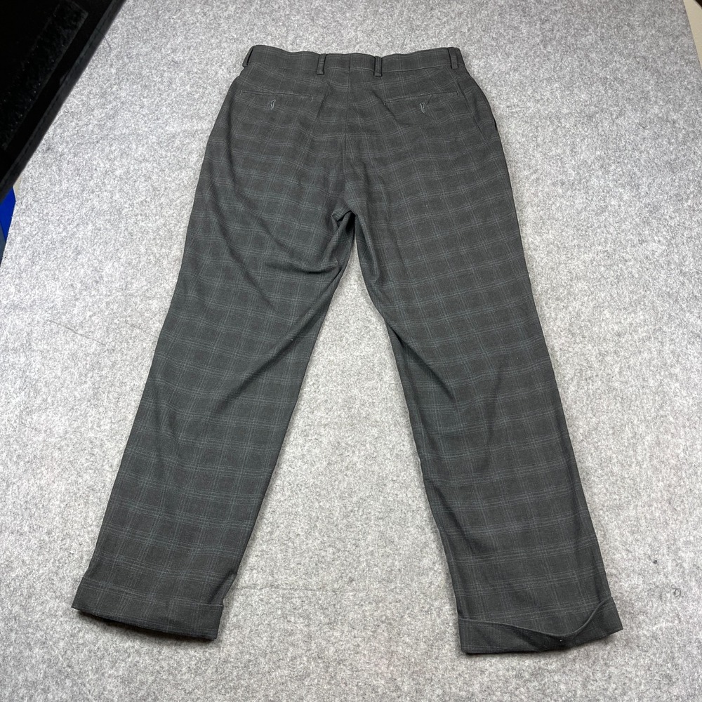 VTG Ralph Ralph Lauren Mens Pleated Cuffed Pants Gray Plaid 32X30(28) Classic - Picture 2 of 10